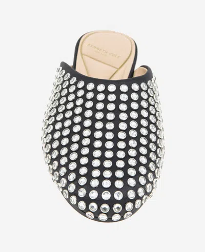 Kenneth Cole Saddie Studded Rhinestone Mule In Black