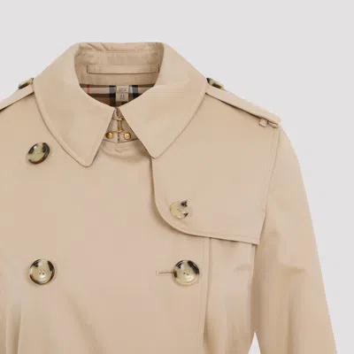 Burberry Honey Beige Trench Kensington Coat In Multicolor