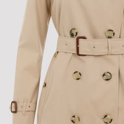 Burberry Honey Beige Trench Kensington Coat In Multicolor