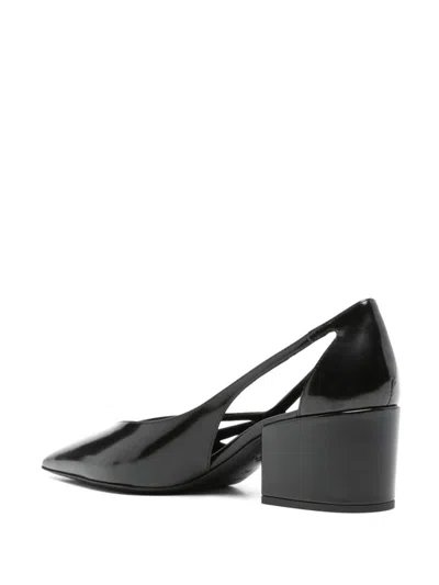 Prada Leather Cutout Block-heel Pumps In Animal Print