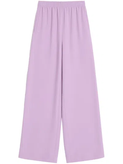 Valentino Cady Couture Wide-leg Pants In Purple