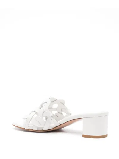 Gianvito Rossi Amalfi 45 Calf Leather Mules In White