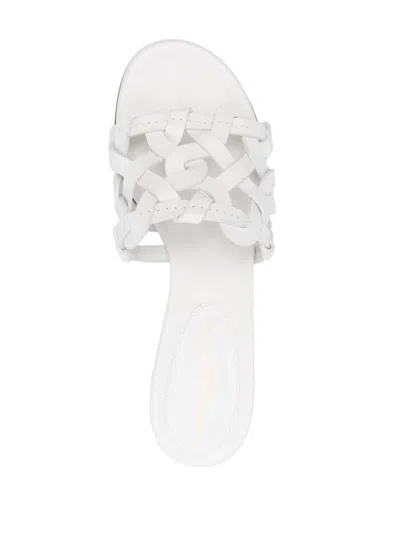 Gianvito Rossi Amalfi 45 Calf Leather Mules In White