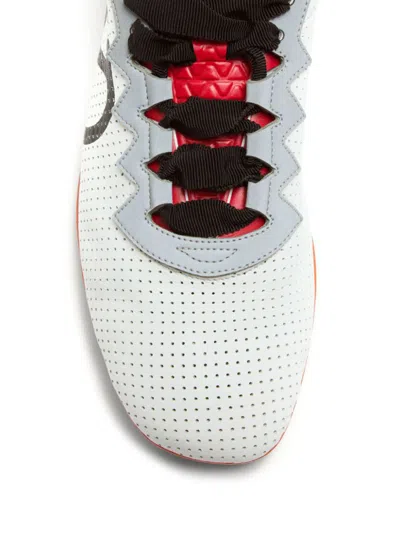 Valentino Chromathon Low-top Sneakers In Perforated Leather In Multicolour