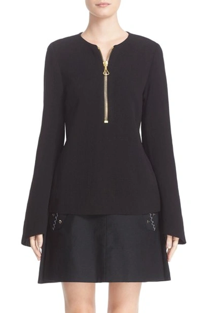 Shop Ellery 'minnelli' Flare Sleeve Jersey Top In Black