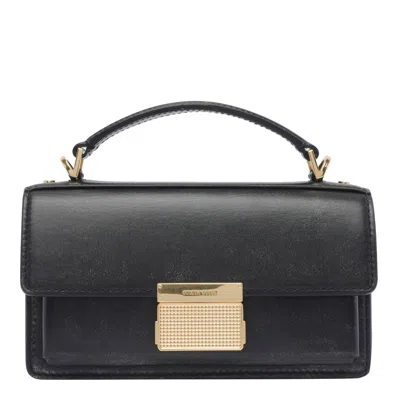 Golden Goose Calf Leather Venezia Tote Bag In Black