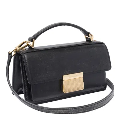 Golden Goose Calf Leather Venezia Tote Bag In Black