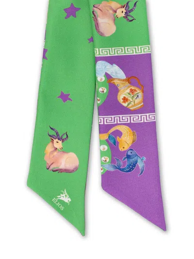 Elios Scarves In Green/purple