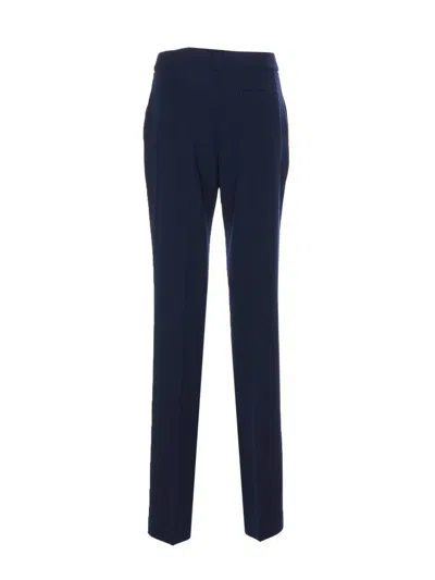 Liu •jo Liu Jo Flared Cady Crepe Trousers In Blue