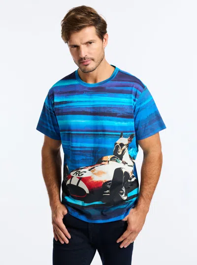 Robert Graham Cruisin Graham Short Sleeve T-shirt In Cobalt