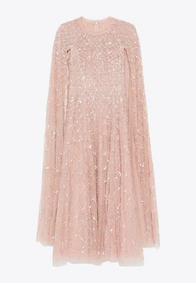 Needle & Thread Heart Lattice Gown In Rose Gold