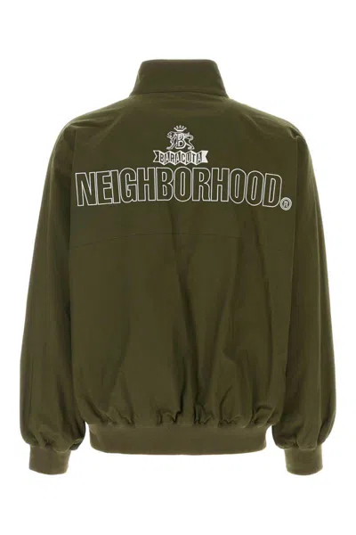Baracuta High Neck Panelled Jacket In Green