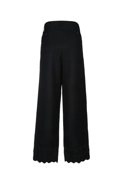 Bode Scallop-detailing Wool Trousers In Black
