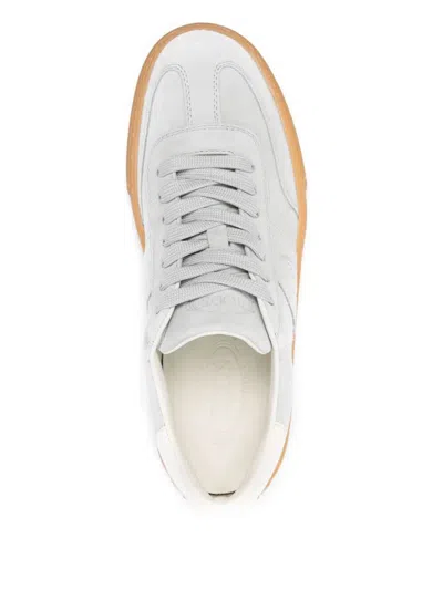Tod's Classic Low Sneakers Shoes In Beige