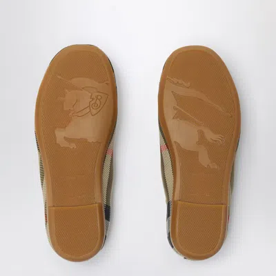 Burberry Check Ballet Flats In Beige