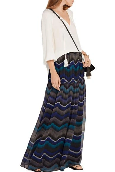 Shop Diane Von Furstenberg Isadorra Printed Silk-chiffon Maxi Skirt