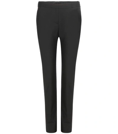 The Row Franklin Stretch Wool-blend Trousers In Black