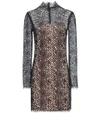 Alexander Wang Long-sleeved Lace Mini Dress In Jet