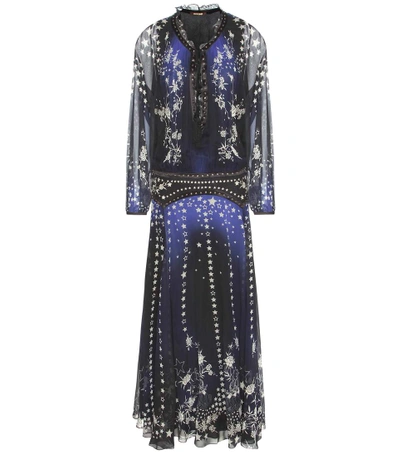 Shop Roberto Cavalli Printed Silk Gown In Llu Eotte