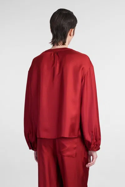 Loulou Studio Red Blouse In Silk In Red
