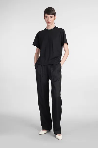 Loulou Studio Crew-neck T-shirt Black In Black