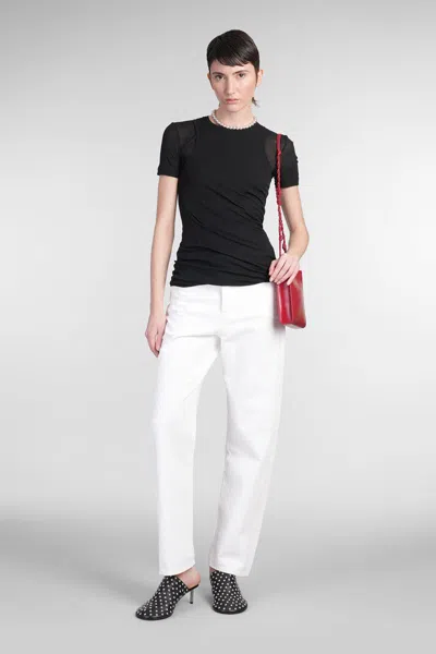 Jil Sander Top Cn Ls T-shirt In Black Cotton In Black