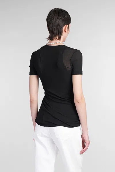 Jil Sander Top Cn Ls T-shirt In Black Cotton In Black