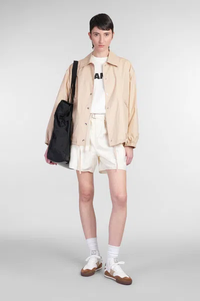 Jil Sander Trousers 256 Short Shorts In Beige Polyamide In Beige