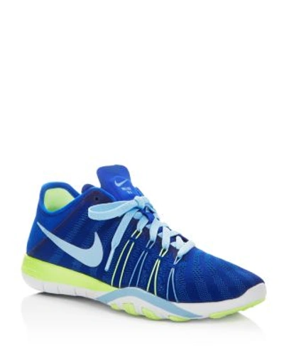 Nike Free Tr 6 Lace Up Sneakers In Racer Blue