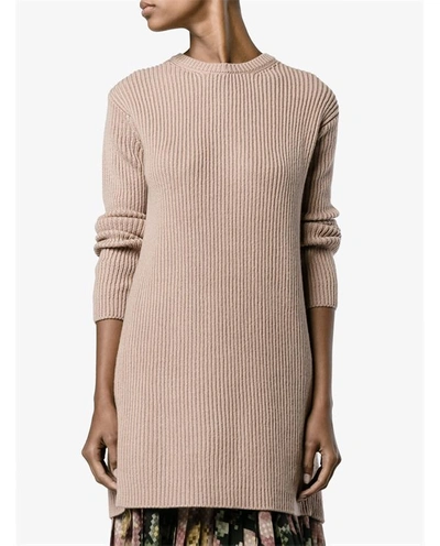 Shop Valentino Open Back Ribbed Cashmere Sweater
