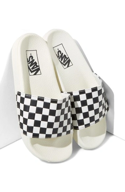 Vans 'slide-on' Slide Sandal (women) In White/ Black Checkerboard