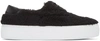 JOSHUA SANDERS Black Shearling Sneakers