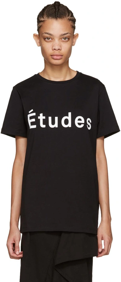 Shop Etudes Studio Black Page Logo T-shirt
