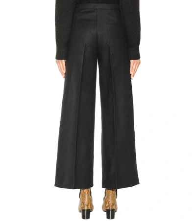 Shop Isabel Marant Steve Cotton And Linen Trousers In Llack