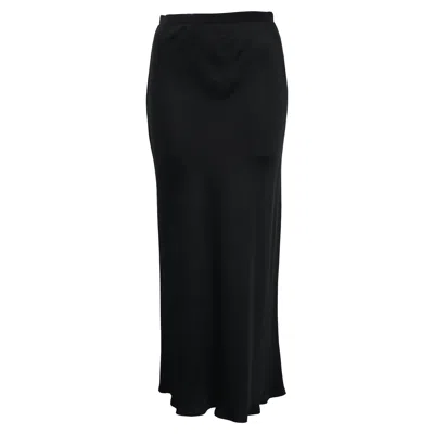 Anine Bing Silk High-waisted Midi Skirt In Black