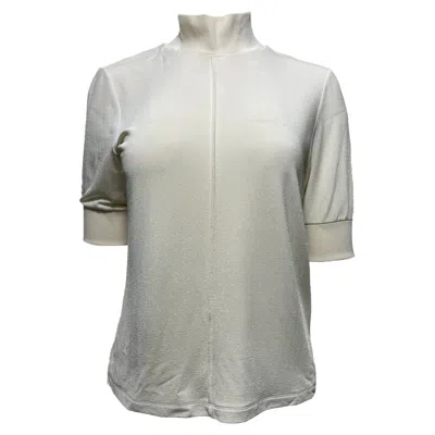 Khaite Jersey Top In Cream Viscose In White