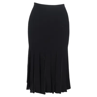 Theory Pleated Knee-length Skirt In Black Viscose In Black