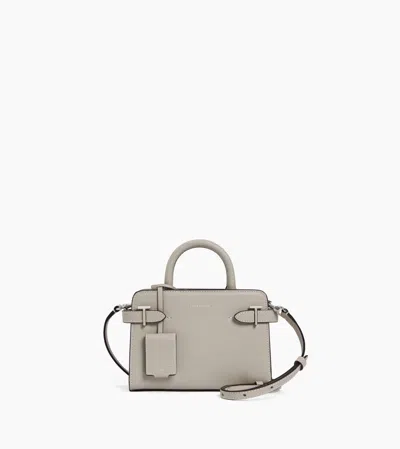 Le Tanneur Mini Sac À Main Emilie En Cuir Grainé In Gray