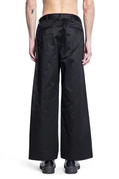 Sacai Man Black Trousers In Black