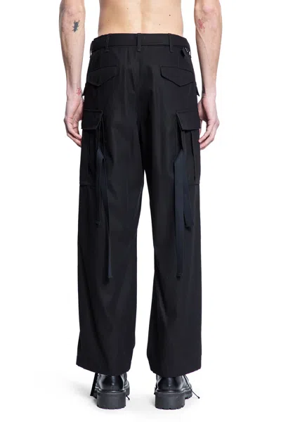 Sacai Man Black Trousers In Black