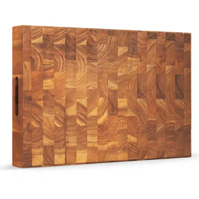 Hivvago End Grain Cutting Board With Natural Waxes And Oils In White
