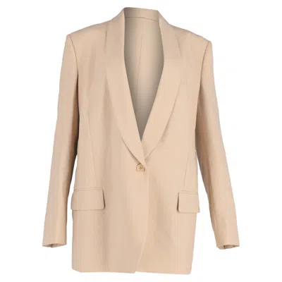 Stella Mccartney Single-breasted Blazer In Nude Wool In Brown