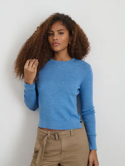 Alex Mill Ava Sweater Tee In Heather Blue