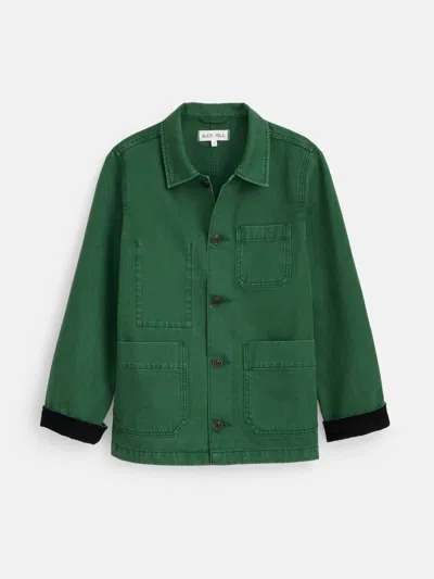 Alex Mill Britt Work Jacket In Herringbone In Emerald