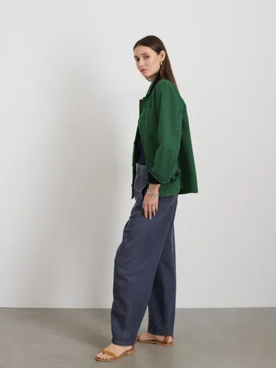 Alex Mill Britt Work Jacket In Herringbone In Emerald