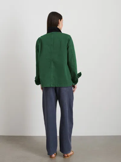 Alex Mill Britt Work Jacket In Herringbone In Emerald