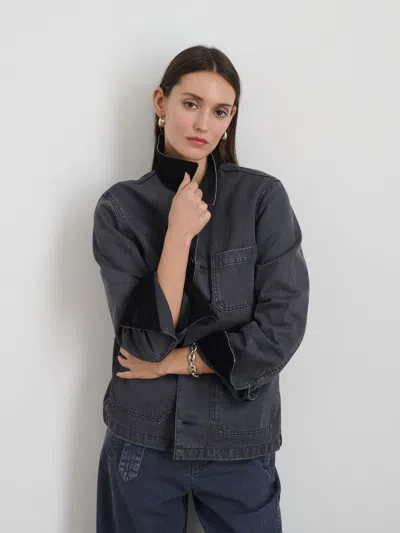 Alex Mill Britt Work Jacket In Herringbone In Pebble
