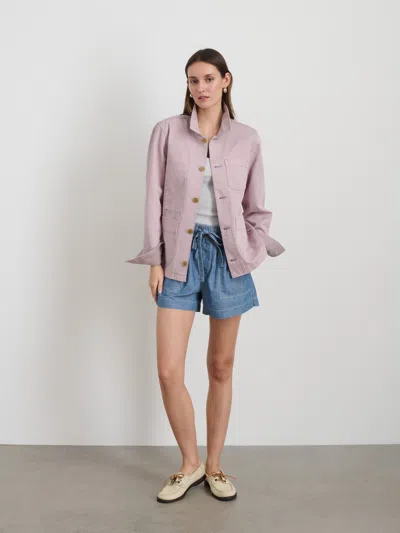 Alex Mill Britt Work Jacket In Herringbone In Thistle