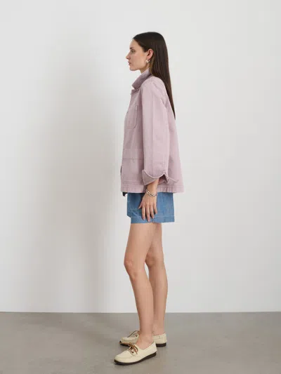 Alex Mill Britt Work Jacket In Herringbone In Thistle