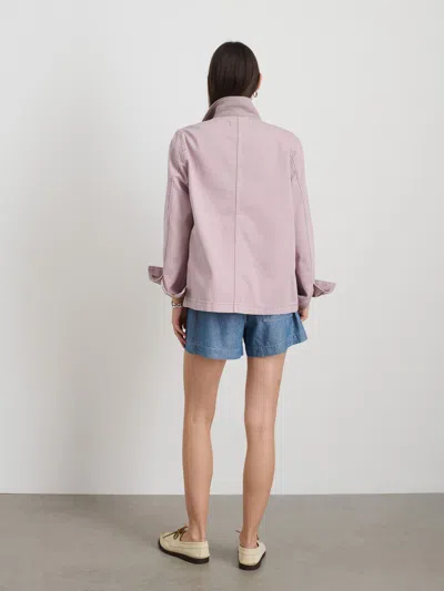 Alex Mill Britt Work Jacket In Herringbone In Thistle